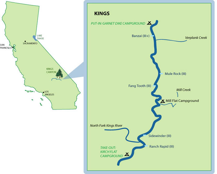 Kings River Mile-By-Mile Map