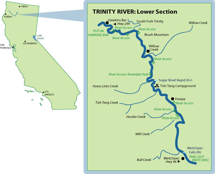 Lower Trinity River Mile-By-Mile Map